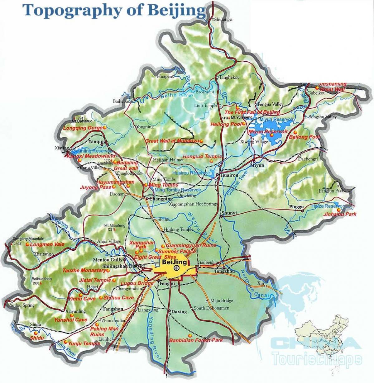 kart Pekinin topoqrafik