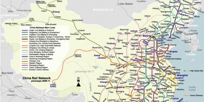 Pekin dəmir yollarının xəritəsi